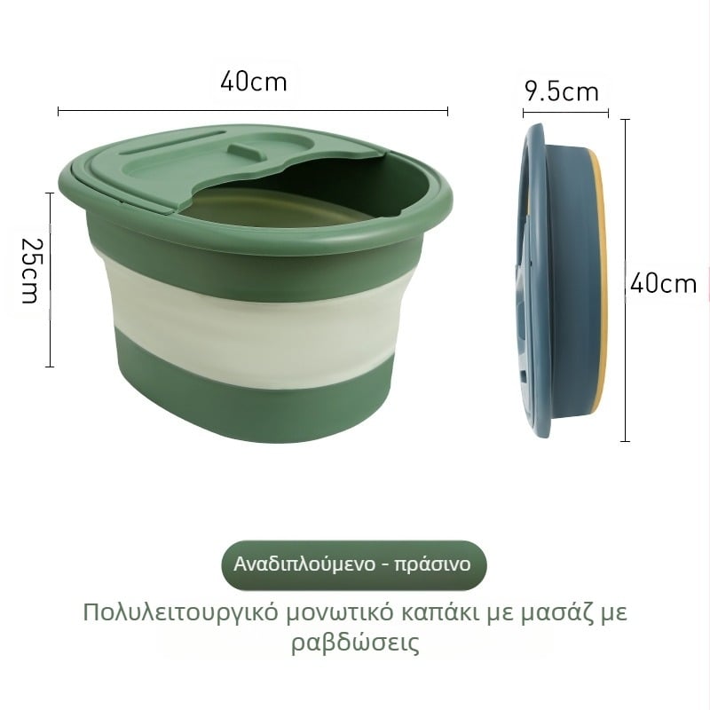 Πτυσσόμενος πλαστικός κάδος μπάνιου ποδιών για ενήλικες — φορητός σχεδιασμός, μάρκα Orange