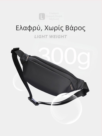Ανδρική crossbody τσάντα – Oxford ύφασμα, ανθεκτικό στην φθορά, αστικού μινιμαλιστικού στυλ, μάρκα MARK RYDEN