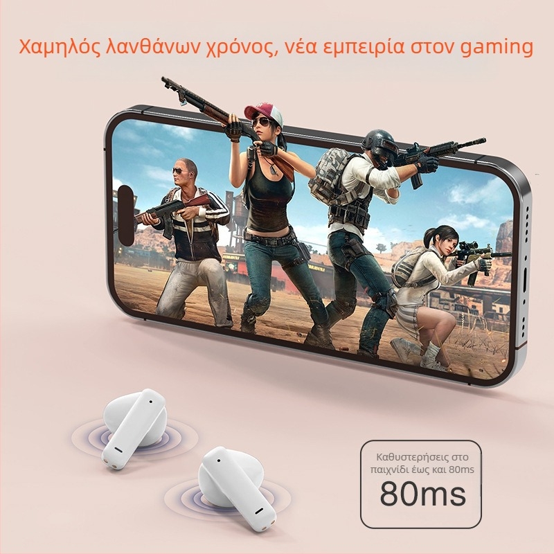 Ασύρματα ενδοωτιαία Bluetooth ακουστικά, Bluetooth 5.0, IPX4 ανθεκτικά στο νερό, Απομόνωση θορύβου, Εμβέλεια έως 10 m, Μπαταρία 4–8 ώρες