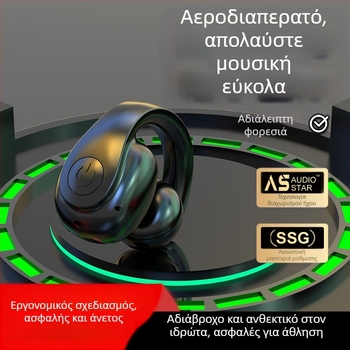 GD11 Ασύρματη ακουστική με κλιπ, μη εν-ear σχεδίαση, Bluetooth 5.4, IPX6, αυτονομία μπαταρίας 4–8 ωρών