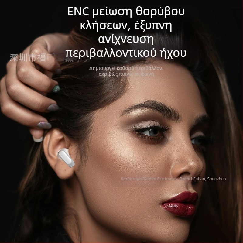 Ασύρσια ενδοωτιαία Bluetooth ακουστικά με ANC+ENC και οθόνη αφής, Bluetooth 5.3, IPX5, εμβέλεια 10 μ., διάρκεια μπαταρίας 4–8 ώρες, στερεοφωνικά