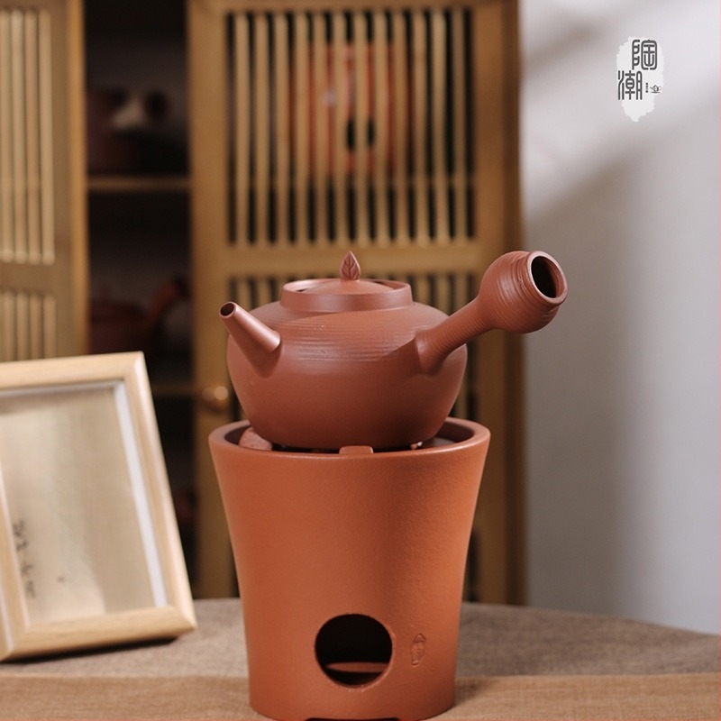 Τσαγιέρα από μωβ άμμο για Kung Fu τσάι, νέο κινεζικό στυλ, κατάλληλη για βρασμό νερού