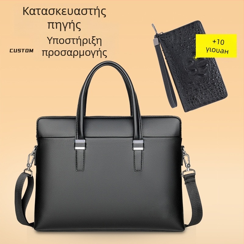 Τσάντα ώμου Barton WA109 από PU δέρμα, αδιάβροχη για φορητό υπολογιστή - επιχειρηματικά ταξίδια