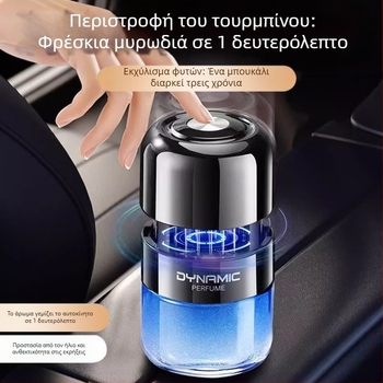 Διάχυτης αρωμάτων αυτοκινήτου με γυάλινο δοχείο αρωμάτων, Gardenia άρωμα, αφαίρεση οσμών και φορμαλδεΰδης, εγκατάσταση σε κάθισμα