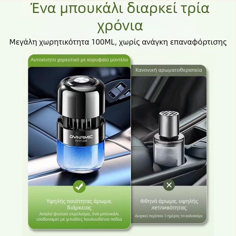 Διάχυτης αρωμάτων αυτοκινήτου με γυάλινο δοχείο αρωμάτων, Gardenia άρωμα, αφαίρεση οσμών και φορμαλδεΰδης, εγκατάσταση σε κάθισμα