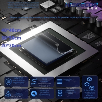 Haisikang CPU/GPU σιλικόνης θερμική επένδυση, μοντέλο 01, ανθεκτική, μη αγώγιμη, εύχρηστη, κυκλοφόρησε το 2024