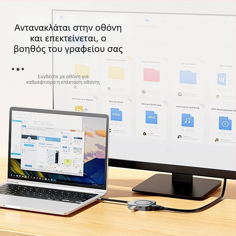 Θήκη SSD M.2 NVMe και σταθμός σύνδεσης HDMI με USB-C 3.2, αλουμινένιο κράμα, έως 2 TB