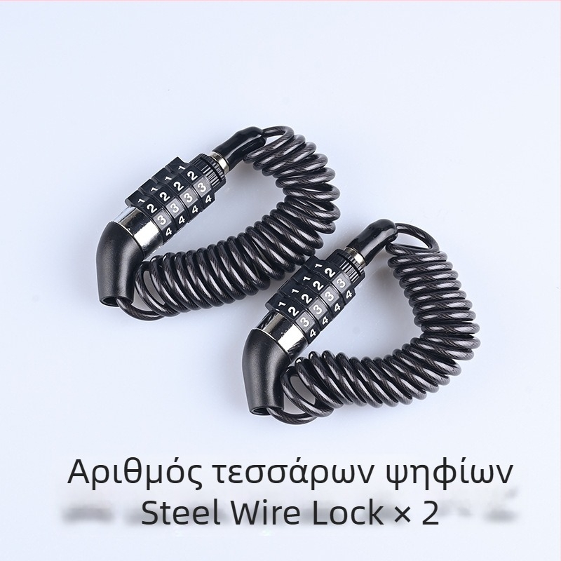 Lock Your Love L09 Κλειδαριά κράνους από ατσάλινο καλώδιο για μοτοσικλέτες και ποδήλατα – 64 g, ατσάλινο καλώδιο + βιομηχανικό πλαστικό, τηλεσκοπικό κλείδωμα