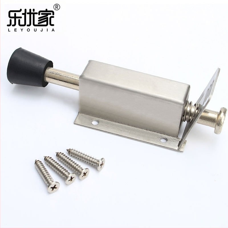 Συσκευή στερέωσης πόρτας από ανοξείδωτο ατσάλι, μοντέλο 2012, τοποθέτηση στο έδαφος, φινίρισμα wire-drawing, αυτόματος έλεγχος