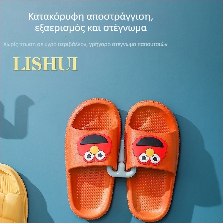 Επιτοίχιος χωρίς διάτρηση στυλ μπάνιου με κρεμάστρα παντοφλών, πλαστικό, 1 επίπεδο, εγκατάσταση με αναρρόφηση
