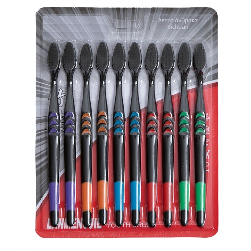 Οδοντόβουρτσα ενηλίκων με μπαμπού άνθρακα και μαλακές τρίχες, μοντέλο 301B