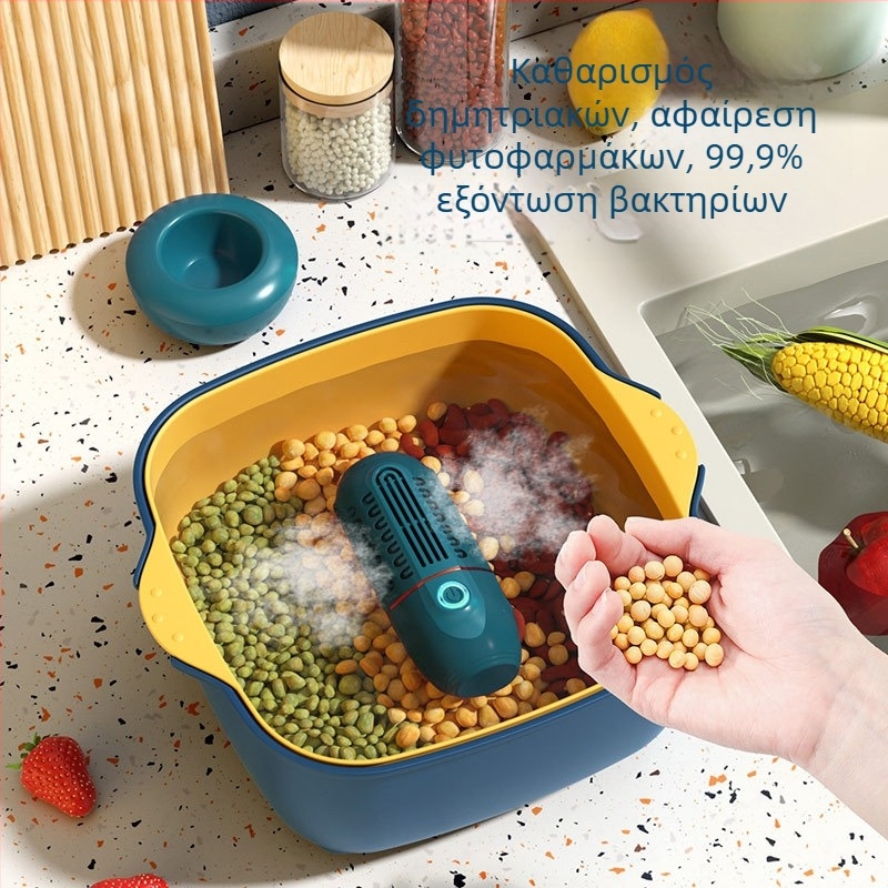 XY-006 Φορητό ασύρματο καθαριστικό φρούτων και λαχανικών με αποτοξίνωση, μηχανικό έλεγχο, έως 4 L, 5V, 8W, 50 Hz, κατάλληλο για φρούτα, λαχανικά, κρέας και θαλασσινά