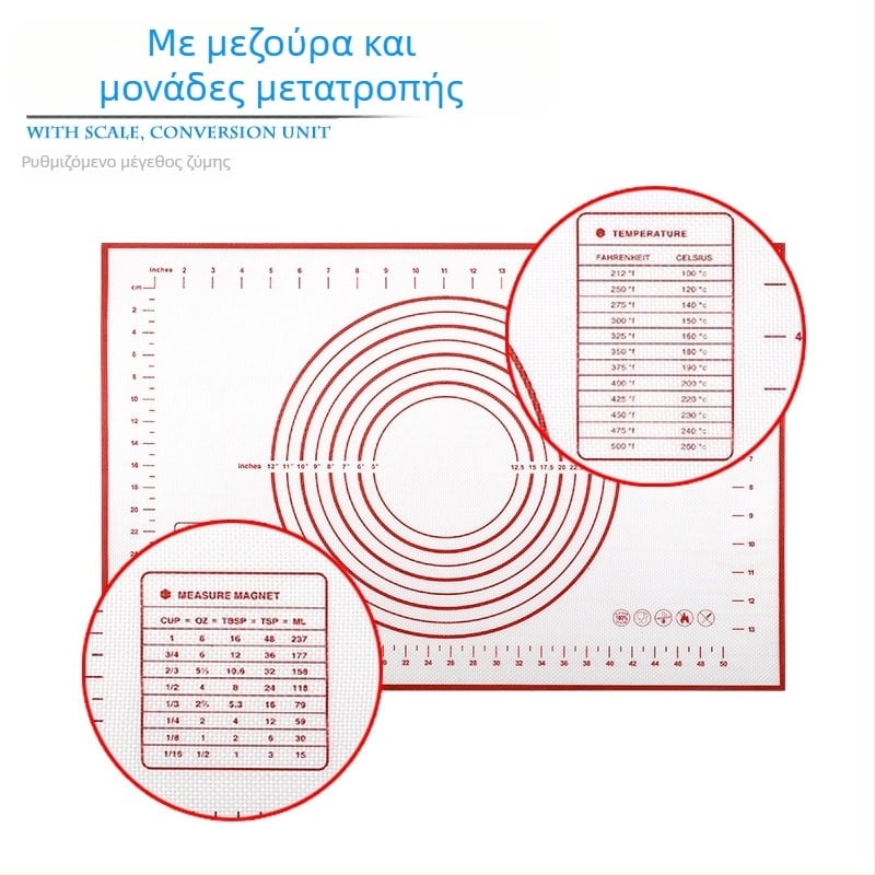 Xuan Juan Πλατινένιο Σιλικόνης Ματ με Ίνες Γυαλιού – Πολυλειτουργικό για Ζύμωμα, Άνοιγμα, Ψήσιμο και Κοπή, Αντιολισθητικό, Μοντέρνο Στυλ