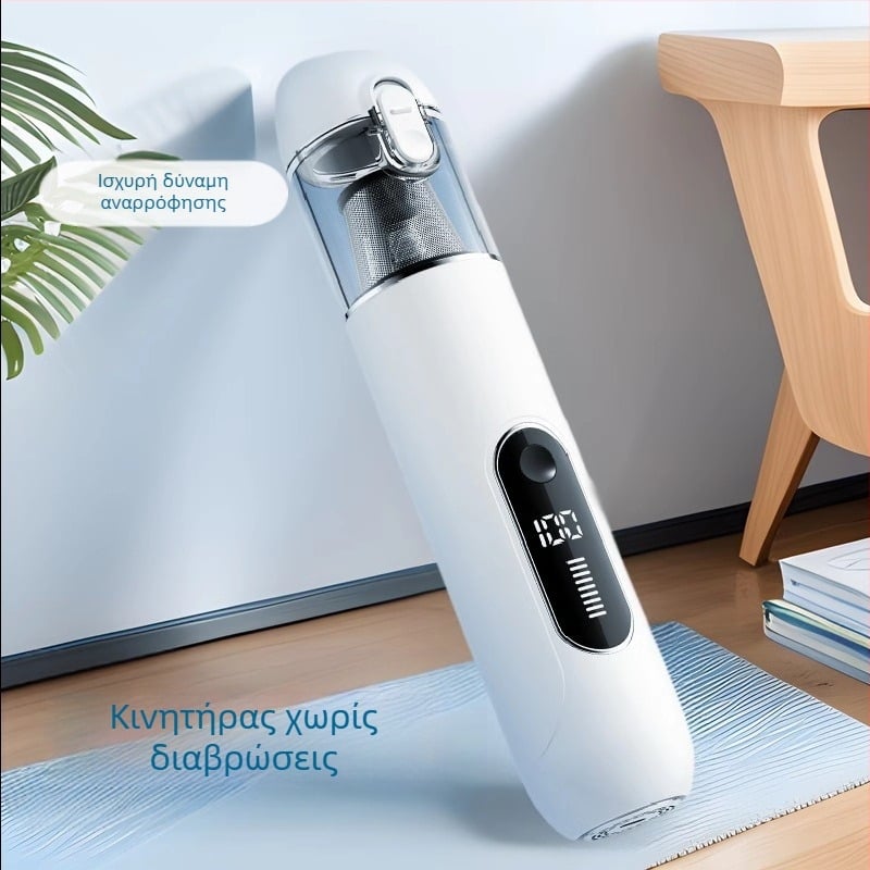 Ασύρματη χειροκίνητη σκούπα αυτοκινήτου, με ενσωματωμένη μπαταρία, χωρίς ψήκτρες κινητήρα, ισχυρή αναρρόφηση, υγρά και στερεά, βούρτσα 2-σε-1 για τρίψιμο και σκούπισμα