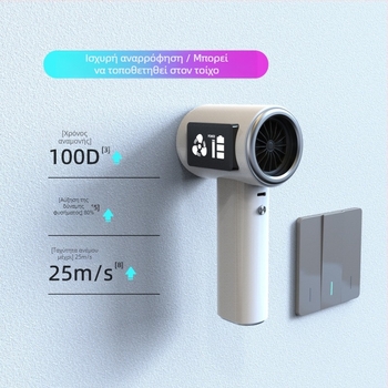 Ασύρματος καθαριστής αυτοκινήτου με ψηφιακή οθόνη, διπλής χρήσης αυτοκίνητο-σπίτι, φορητός, 60W, 6000Pa αναρρόφηση, επαναφορτιζόμενος