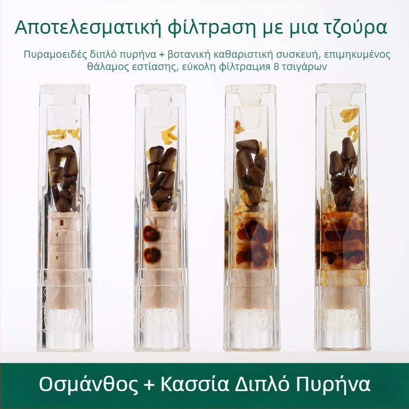 Φιλτράκι τσιγάρου με βότανα, μιας χρήσης, 100 τεμάχια, Hewang, πλαστικό, καθολικό για χοντρό/μεσαίο/ψιλό καπνισμα