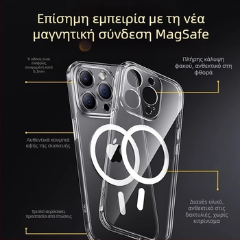 Θήκη iPhone MagSafe από σιλικόνη, ανάγλυφος σχεδιασμός, μαγνητική, ανθεκτική σε κραδασμούς και πτώσεις