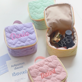 Τσαντάκι καλλυντικών από πολυεστέρα, εκτυπωμένο λογότυπο, μοντέρνο μινιμαλιστικό στυλ, φορητή ταξιδιωτική τσάντα