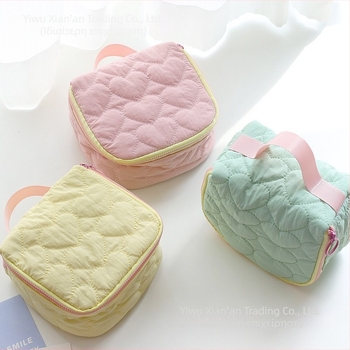 Τσαντάκι καλλυντικών από πολυεστέρα, εκτυπωμένο λογότυπο, μοντέρνο μινιμαλιστικό στυλ, φορητή ταξιδιωτική τσάντα