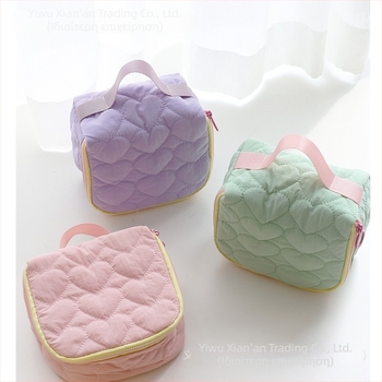 Τσαντάκι καλλυντικών από πολυεστέρα, εκτυπωμένο λογότυπο, μοντέρνο μινιμαλιστικό στυλ, φορητή ταξιδιωτική τσάντα