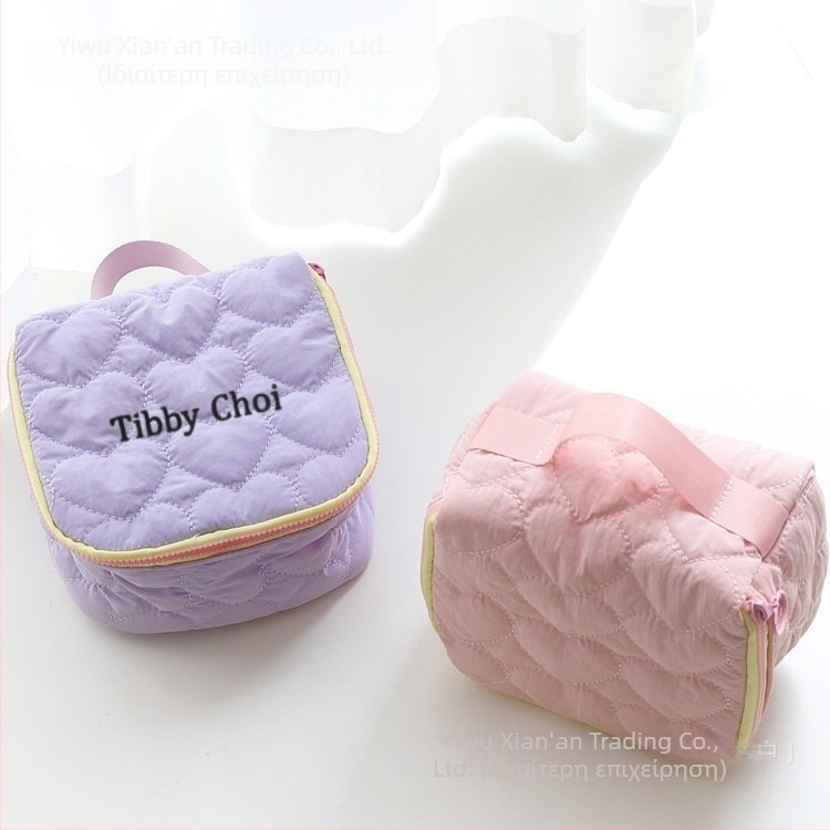 Τσαντάκι καλλυντικών από πολυεστέρα, εκτυπωμένο λογότυπο, μοντέρνο μινιμαλιστικό στυλ, φορητή ταξιδιωτική τσάντα