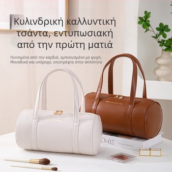 Κυλινδρική PVC τσάντα καλλυντικών — Κορεατικό στυλ, πολυχρηστικός ταξιδιωτικόςOrganisator