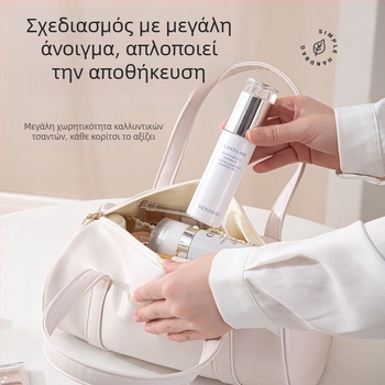 Κυλινδρική PVC τσάντα καλλυντικών — Κορεατικό στυλ, πολυχρηστικός ταξιδιωτικόςOrganisator