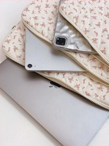 Φλοράλ θήκη προστασίας για tablet και notebook – πολύ ελαφριά, βαμβάκι και λινό, επένδυση από καμβά, φλοράλ σχέδιο