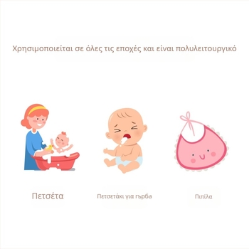 6-επίπεδος βρεφικός λαιμός από μπαμπού ίνες, απορροφητικός, τετράγωνο πανί με εκτύπωση καρτούν, με δυνατότητα κρέμας