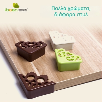 Προστατευτικό γωνίας τραπεζιού, ορθογώνιο σιλικόνης αντικρούσης, σετ 200, Ri Byrne