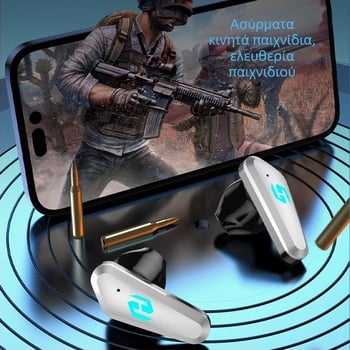 Ακουστικά Bluetooth Gaming 5.3, Χαμηλή Καθυστέρηση, IPX5 Αδιάβροχα, Εμβέλεια 10 μ, Αυτονομία 4–8 ωρών, Μοντέλο X35