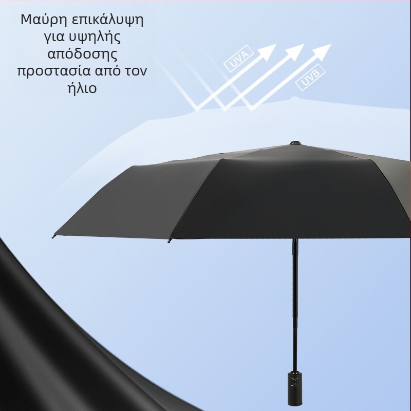 Νέα ομπρέλα τριών τμημάτων σε εθνικό στυλ τέχνης με UV προστασία, αυτόματη λειτουργία ανοίγματος/κλεισίματος, εικονογράφηση Jiangfeng Fishing Fire