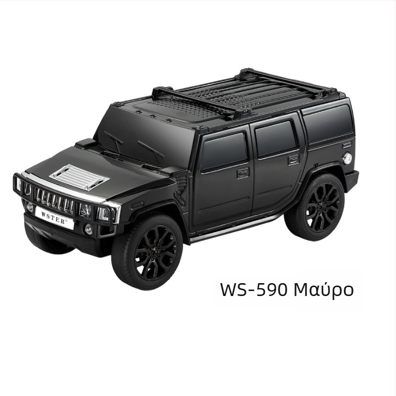 Bluetooth ηχείο σε σχέδιο Hummer αυτοκινήτου – έξοδος 5W, Bluetooth 5.0, ενσωματωμένη μπαταρία 1200–2000 mAh, συχνότητα 100 Hz–20 kHz, συμβατό με TWS