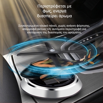 Δοχείο Αρώματος Αυτοκινήτου για Αρωματοθεραπεία — κράμα μετάλλων, τοποθέτηση σε καθίσματα/κεντρική κονσόλα, λουλουδένια μυρωδιά με φρουτώδη νότα, διακοσμητικό και απομάκρυνση οσμών