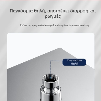 Yanya κεφαλή ντους από ανοξείδωτο ατσάλι, λειτουργία βροχής, μοντέλο με επάνω ψεκασμό υψηλής απόδοσης, θερμοκρασία λειτουργίας 1–90°C