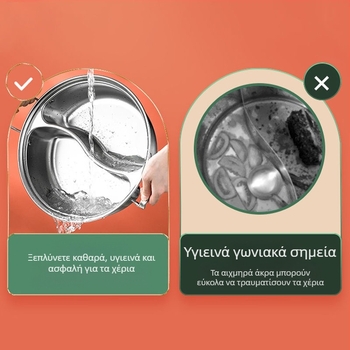 Yuanyang pot για επαγωγική εστία, 304 ανοξείδωτο ατσάλι, πολλαπλών στρώσεων πυθμένα, γυάλινο καπάκι, χωρητικότητα 6,1–10 L