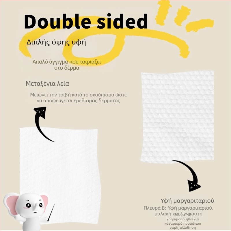 Πετσέτες προσώπου μίας χρήσης από μη υφασμένο ύφασμα, σετ ταξιδιού, 100 φύλλα, για καθαρισμό