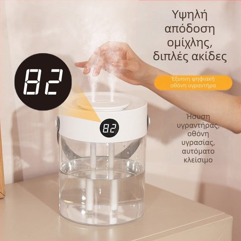 Υγραντήρας με τροφοδοσία USB, δύο ακροφύσια, δεξαμενή 2,6–4,0 L, κατάλληλος για χώρους έως 10 τ.μ., μοντέλο T20