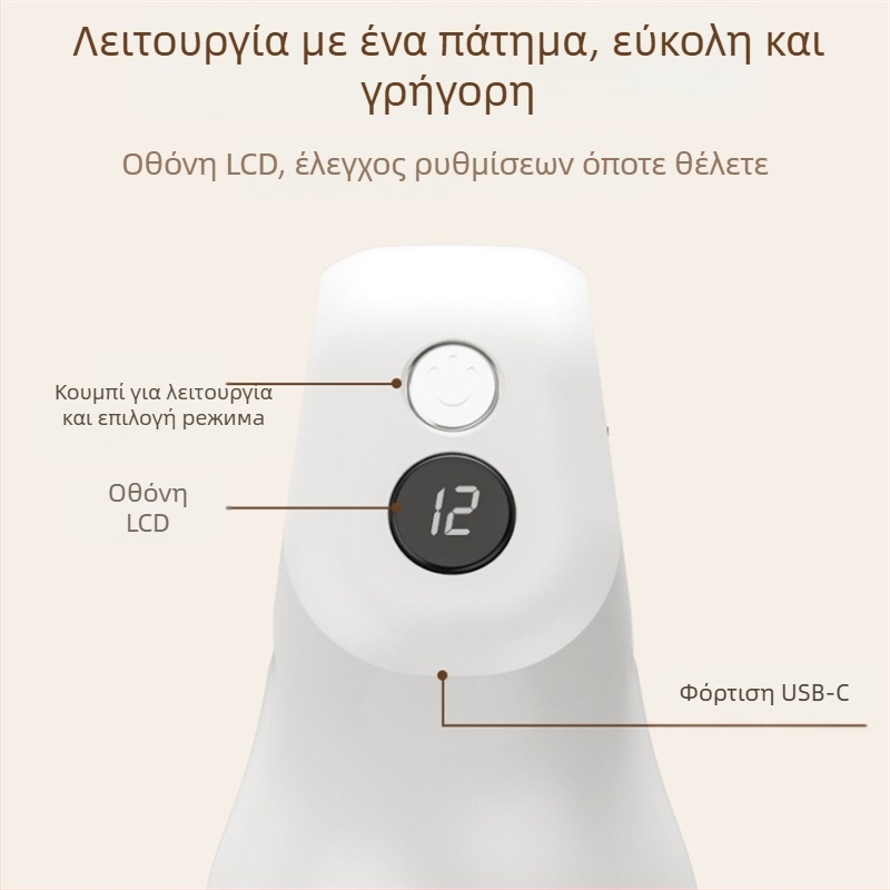 Χειρολαβής μασάζ USB με 3 ταχύτητες και τρεις τύπους κεφαλών μασάζ: κυρτή κεφαλή, κεφαλή βελονιστικής μασάζ και κυκλική κεφαλή, για κεφάλι, λαιμό, ώμους, πλάτη και πόδια