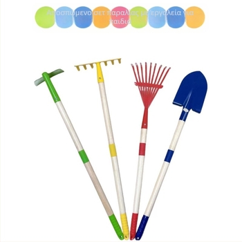 Σετ φτυαριών για άμμο και κήπο – σιδερένιο σώμα, ξύλινη λαβή, βάρος κεφαλής 323 g, κατάλληλο για οικιακή κηπουρική και εξωτερικούς χώρους κοντά στη θάλασσα