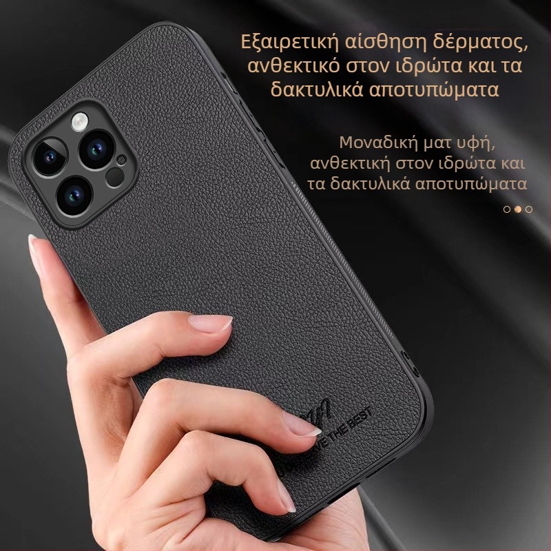Θήκη προστασίας από συνθετικό δέρμα με μαγνητική βάση αυτοκινήτου, ανθεκτική σε πτώσεις, για iPhone