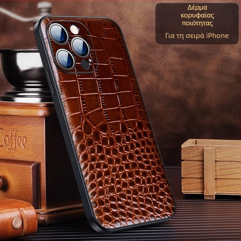 Θήκη από δέρμα για iPhone 15, 15 Pro, 15 Plus και 15 Pro Max, προστασία από πτώσεις, επαγγελματικό στυλ