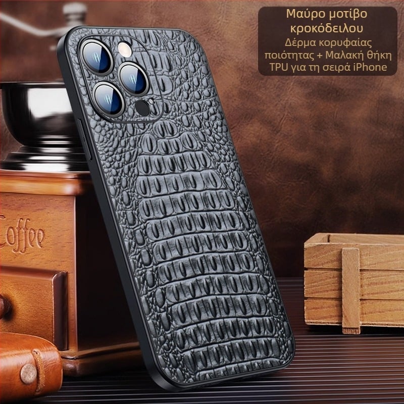 Θήκη από δέρμα για iPhone 15, 15 Pro, 15 Plus και 15 Pro Max, προστασία από πτώσεις, επαγγελματικό στυλ