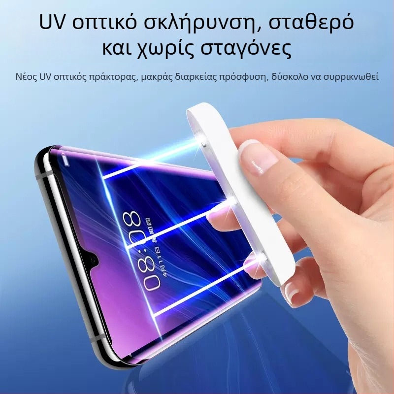 Προστατευτικό οθόνης από tempered γυαλί για το μπροστινό μέρος του Samsung S24 Ultra, συμβατό με S23 Ultra/S22 Ultra, HD ευκρίνεια, UV επίστρωση, αντι-δακτυλικά αποτυπώματα, προστασία από πτώσεις