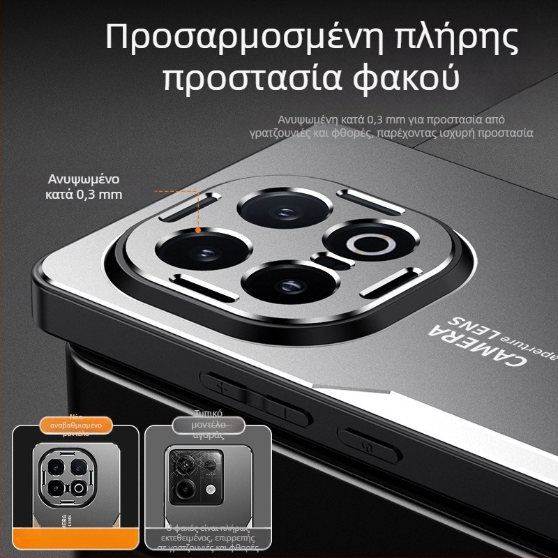 Θήκη IQOO 13/12/11/9, 2-in-1 μεταλλική αμμοβολημένη επιφάνεια, προστασία από φθορά και πτώσεις, συμβατό με VIVO