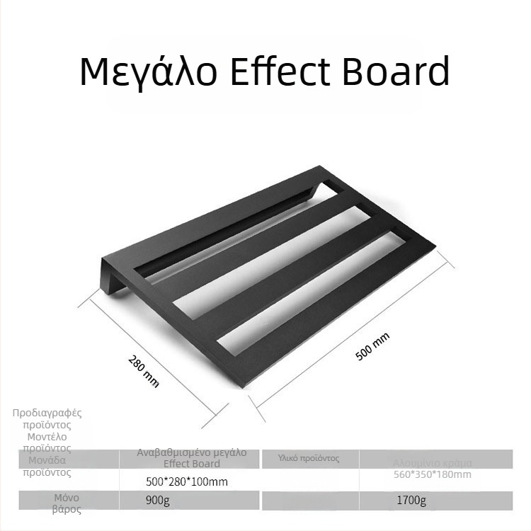 Ελαφρύ pedalboard για ηλεκτρική κιθάρα με Velcro-συμβατό στήριγμα και θήκη αποθήκευσης