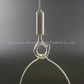 Hiwa XH-2024041501 Κλειδωτικό για συρματόσκοινο από ανοξείδωτο χάλυβα με ασφαλή γάντζο, ρυθμιζόμενος σύνδεσμος για διαφημιστικά φώτα