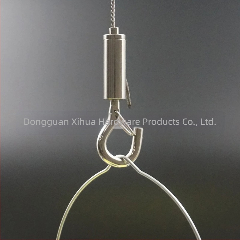 Hiwa XH-2024041501 Κλειδωτικό για συρματόσκοινο από ανοξείδωτο χάλυβα με ασφαλή γάντζο, ρυθμιζόμενος σύνδεσμος για διαφημιστικά φώτα
