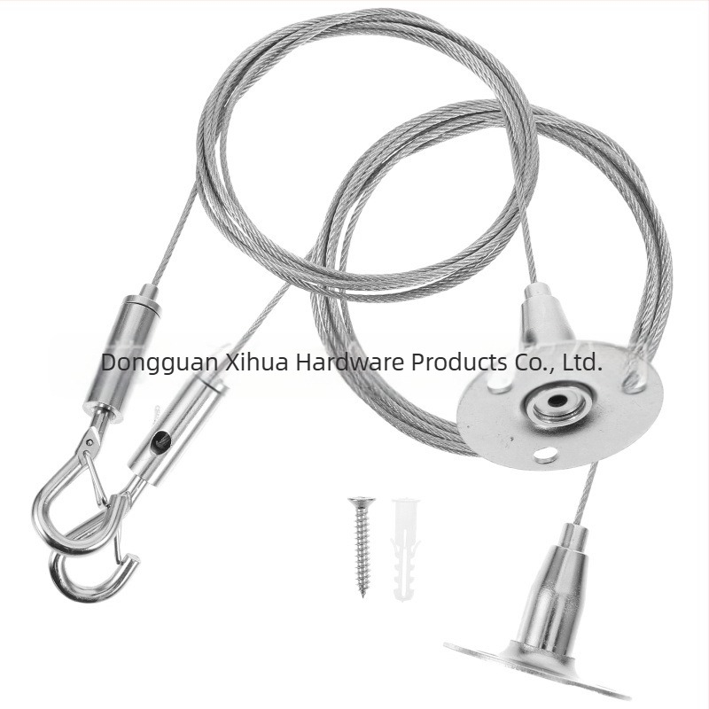 Hiwa XH-2024041501 Κλειδωτικό για συρματόσκοινο από ανοξείδωτο χάλυβα με ασφαλή γάντζο, ρυθμιζόμενος σύνδεσμος για διαφημιστικά φώτα