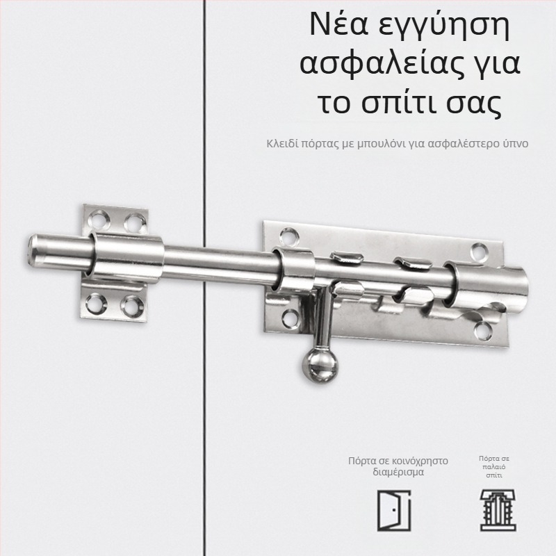 Κλειδαριά πόρτας τύπου F από ανοξείδωτο χάλυβα με οπή κλειδώματος, μοντέλο F type, φινιρισμένη επιφάνεια, σύγχρονο μινιμαλιστικό στυλ